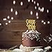 Cheers to 20 Years Cake Topper -Double Sided Gold Glitter Hello 20 - Happy 20 Birthday Cake Topper 20th Birthday/Wedding Anniversary Party Decoration