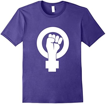 Mens Feminist Fist Symbol T Shirt Small Purple