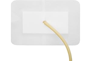 GOTOHERE Feeding Tube Adhesive Wound Dressing Sponge Split Drain Bandage for Peg G J Supra-Pubic Incision Bordered Guaze Pad Off-Cut Catheter Stabilization Device Holder Post Surgery 4"X 6", Pack of 20