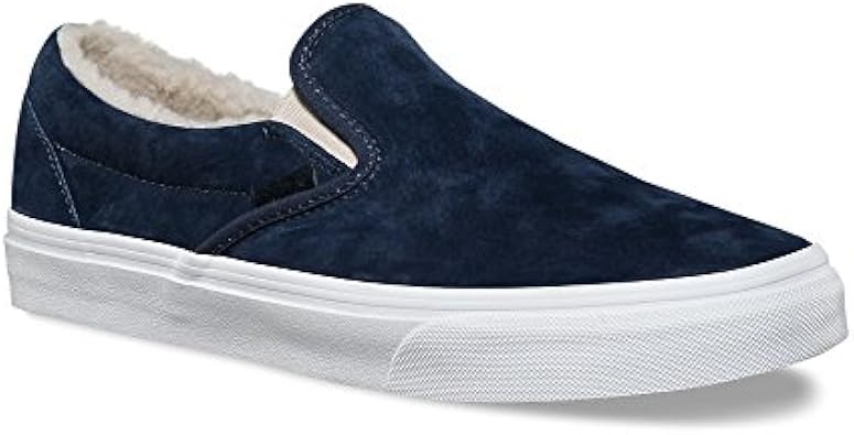 suede fleece slip on vans