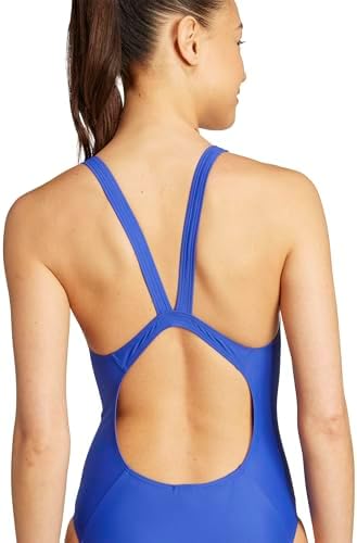 Femme V-Back Swimsuit Swimwear, Semi Lucid Blue, 30