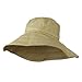 Big Size Ladies Linen Wide Brim Hat - Khaki (For Big Head)