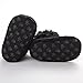 Annnowl Baby Girls Knit Soft Fur Winter Warm Snow Boots Crib Shoes 0-18 Months (0-6 Months, Black)