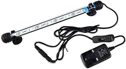 RunQiao Aquarium Underwater Lights Fish Tank Waterproof Submersible SMD LED Lamp Suction Stick Bar Lights,112cm 63SMD 9.5W,Blue+White