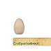2 inch Wooden Eggs - 25 Pack, Flat Bottom. Easter Egg Hunt & Decorations, Ready to Craft Unfinished Fake Wood Eggs by Craftparts Direct