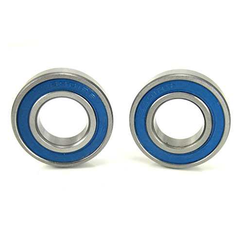 12x24x6mm Precision Ball Bearings ABEC 3 Blue Rubber Seals (2)
