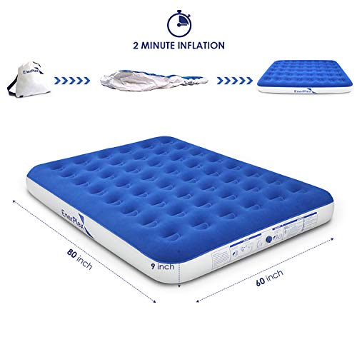 EnerPlex Camping Air Mattress with Built in Pump Twin Blow Up