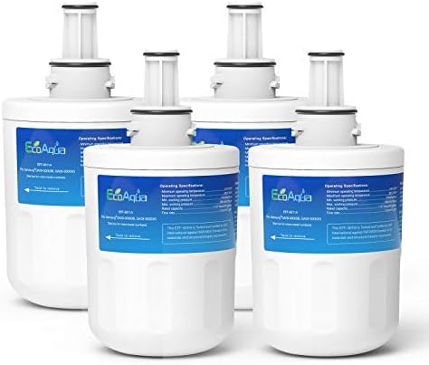 EcoAqua EFF-6011A Water Refrigerator Filter Compatible with Samsung DA29-00003G, HAFCU1/XAA, HAFIN2/EXP, DA97-06317A, DA29-00003A, DA29-00003B, APP100/1, DA61-00159, SGF-DSB20, WSS-1 (4)