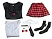 Cosfun Women's Junko Enoshima Cosplay Costume Uniform Dress (Large)
