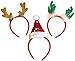 OLYPHAN Headbands for Christmas - Women - Reindeer Antler & Santa Hat Headband Hats - Kids & Adults