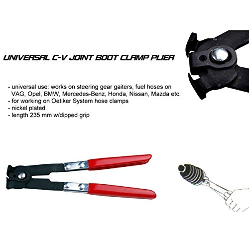Jecr 2pcs Auto Cv Joint Boot Clamp Pliers - Car Band Tool Kit Set - Ear Type Boot Tie Pliers - Automotive Hose Axle Plier, by