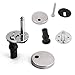 2 Sets Toilet Seat Hinge Fixings Top Fix Nuts Screws Fitting Rubber Back to Wall