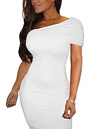 GOBLES Vestido de cóctel sin mangas, con hombros descubiertos, elegante