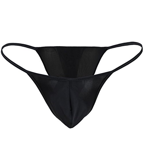 Men's Low Rise Silky Micro Bikini Underwear Bulge Pouch Lingerie