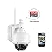 Dericam Outdoor Wireless Security Camera, PTZ Camera, 4X Optical Zoom, Auto-Focus, 1.3 Megapixel, Pre-Installed 32GB Memory Card, S1-32G2, White.
