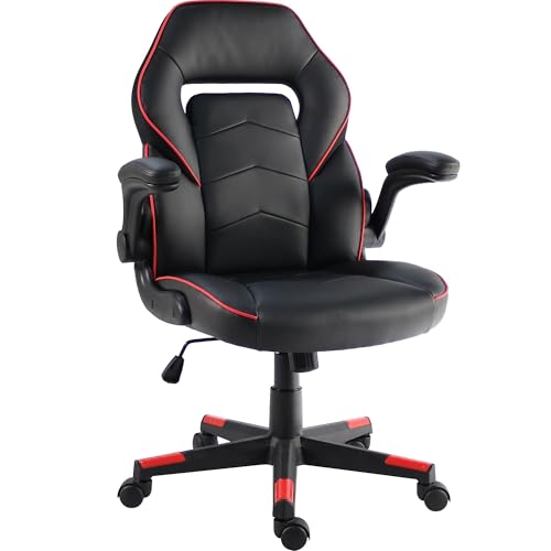 NuSparc SpawnSafe Gaming Chair, Adjustable Height, Flip-up Armrests, 360° Swive…