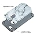 iPhone 7 Case, ULAK Dual Layer Slim Fit Hybrid Protection Anti-Scratch Shock Absorbing PC TPU Skin Hard Cover for Apple iPhone 7 4.7 inch- Grey Marble