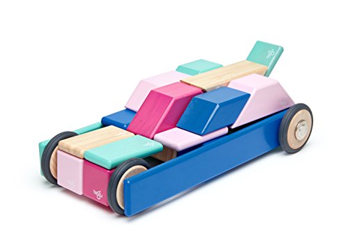 42 Piece Tegu Magnetic Wooden Block Set, Blossom