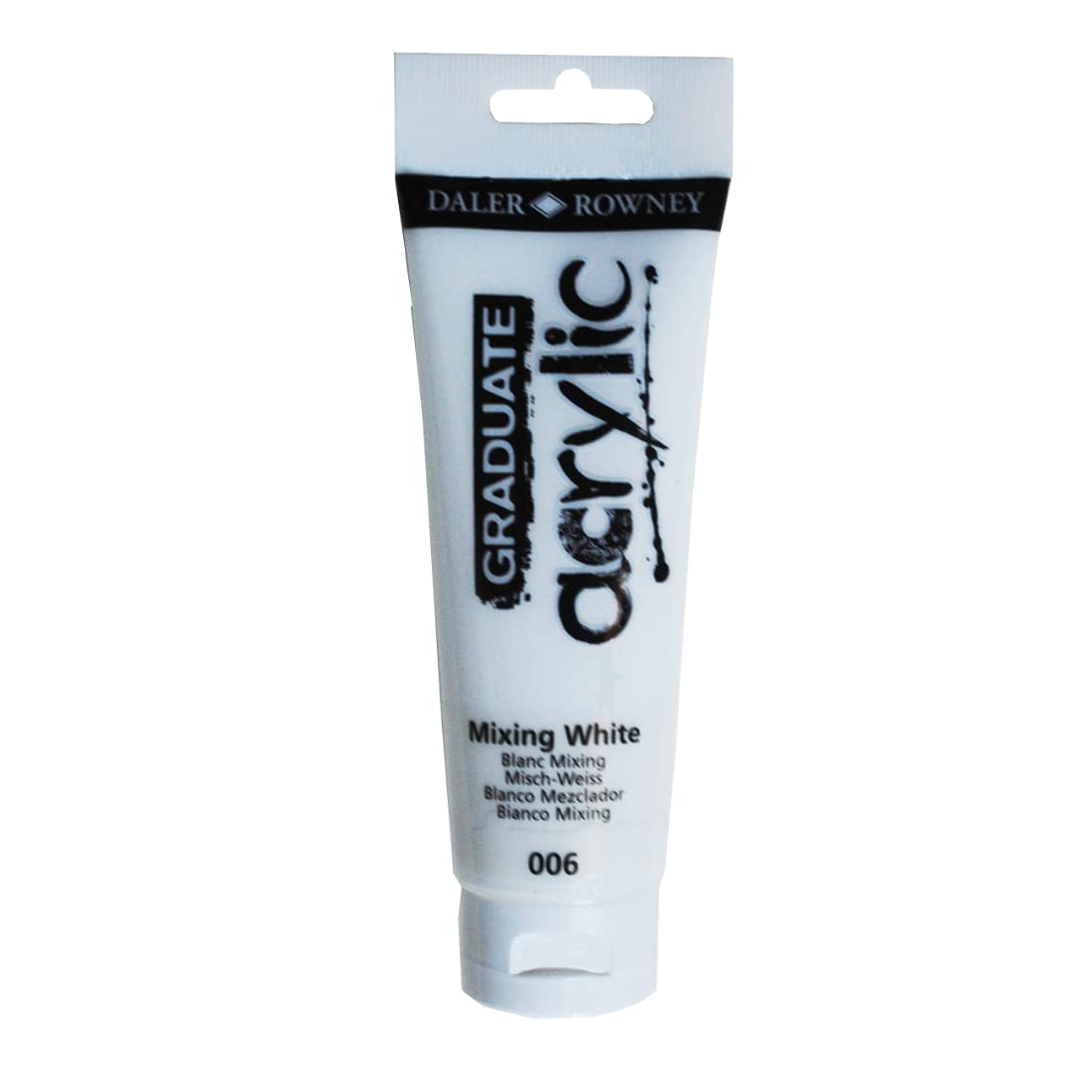 Daler-Rowney Graduate Acrylic Paint, Plastic Tube, 4oz - 120 ml, Mixing White