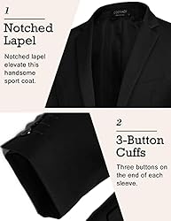 COOFANDY Mens Business Coat Regular Fit Blazer Suit