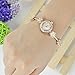 Zeagoo Women's Alloy Crystal Quartz Plum Blossom Bracelet Bangle Wrist Watch Rose Golden