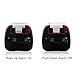 Pluteck Non Ticking Travel Alarm Clock with light and Snooze/Ascending Sound Alarm/Simple to Set Clocks, Battery Powered, Small, Black