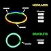 Glow Sticks Bulk Necklaces Headband Party Colored Glow In The Dark Party Supplies Toys Necklaces For Kids Bracelet Bulk Supply Lights Glowing Bracelets Glow Sticks Multicolor (Total 100 Pcs 7 Colors)