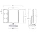 MAKARTT XLarge Lighted Big Makeup Mirror 3X/5X/10X Magnifying Trifold Vanity Mirror Best Gift for Women White