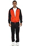 Lee Hanton Men's Active Sports Full Zip 2PCS Jacket &Pant Tracksuit Set