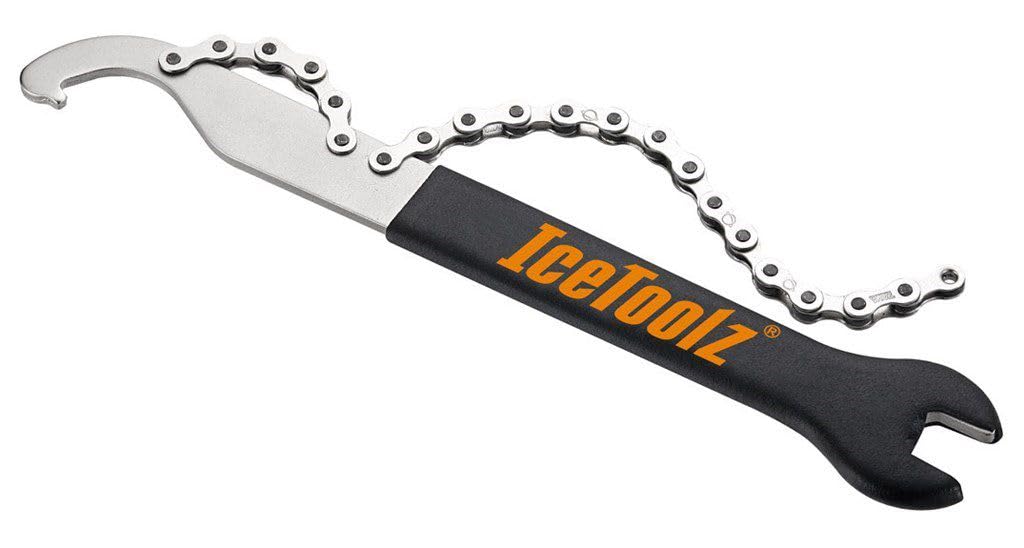 IceToolz Unisex Adult Pedal Wrench 15 mm Chain and Debris Free Wheel Grey