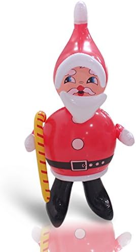 3.6 Ft Holiday Christmas Santa Claus xmas Indoor Outdoor Decoration - With Candy Cane - Decorative House Statues Mrs North Pole Santas Clause
