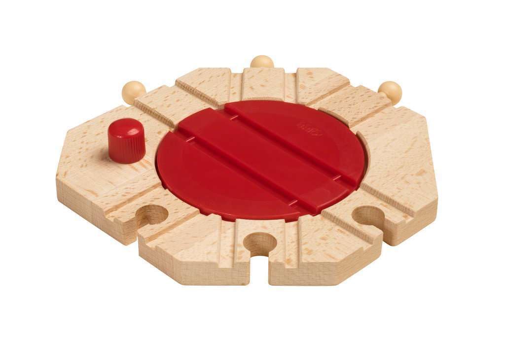 BRIO Mechanical Turntable Wooden Train Track for Kids Age 3 Years Up - Compatible with all BRIO Railway Sets & Accessories