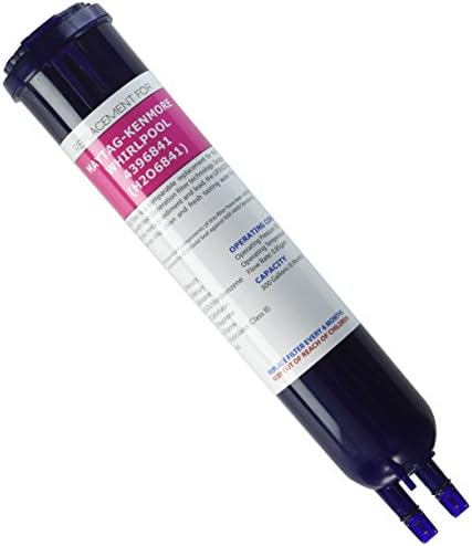 Refrigerator Replacement Water Filter 4396841 4396710 Filter3 by LifeH2O | Advanced Filtration Technology | Simple Installation | Works with Maytag Whirlpool Kenmore PUR Fridge Models