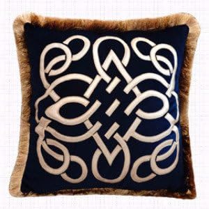 Amazon Com G Home Collection Luxury Blue Louvre Pillow Cover