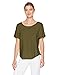 Danskin Women's Dolman Sleeve Criss-Cross Back Top
