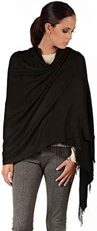KUNA 100% Vicuna Luxury Shawl - One Size - Black