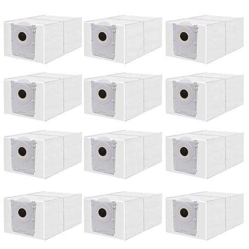 12 Bags for DEEBOT X9 Pro/X8 Omni, T50/T50 Max/T50 Pro Omni, T80 OMNI, T30C Pro OMNI Vacuum Cleaner, Accessories for Activated Carbon Vacuum Cleaner Bags