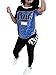Playworld Women Pink Letter Print Short Sleeve Top and Long Pant 2 Piece Outfits Tracksuit