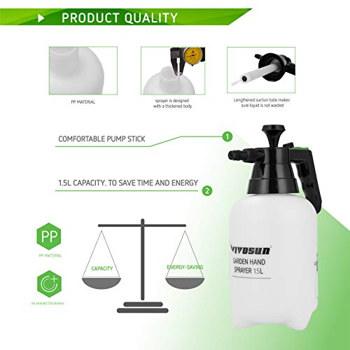 image for VIVOSUN 51oz Hand held Garden Sprayer Pump Pressure Water Sprayers, 0.