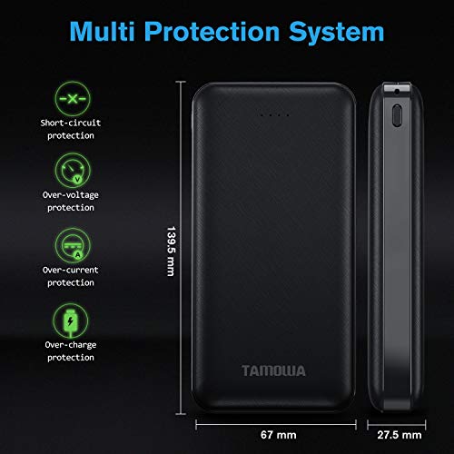 TAMOWA 20000mAh PD Powerbank, USB-C externe accu met 18W Power Delivery, hoge capaciteit, powerbank, draagbare oplader… - Afbeelding 8