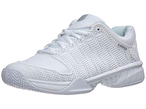 K-Swiss Women's Hypercourt Express Tennis Shoe (White/Highrise, 7)