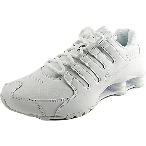 Nike Shox NZ Mens Running Shoes [378341-128] White/White Mens Shoes 378341-128-7.5
