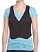 Ragstock Women's Button Up Vest Top, Jet Black-Small