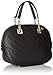Calvin Klein Permanent Quilted Lamb Round Satchel, Black/Gold