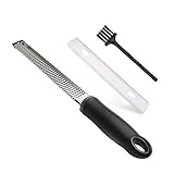 Joyoldelf Multipurpose Cheese Grater & Lemon Zester - Stainless Steel Kitchen Tool with Free Cleaning Brush-Easy To Grate Or Zest Lemon, Orange, Citrus, Cheese, Nuts