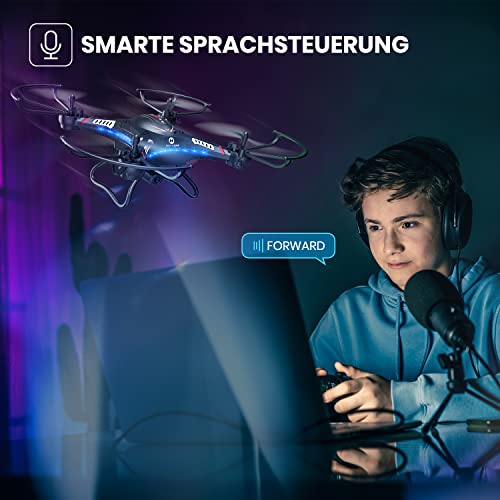 Holy Stone F183W Drohne mit Kamera 1080P für Kinder,RC Quadcopter mit 2 Akkus, WiFi FPV Live Übertragung,Handysteuerung,3D-Rollen,Not-Aus,Höhenhaltung,Kopflose Modus,One-Key-Start für Anfänger Jungen