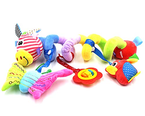 Aimeio Kids Baby Spiral Bed Stroller Toy Plush Giraffe Rattle Toy Baby Car Seat Hanging Mobile Toys Activity Center