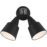 Generation Lighting 8560702PM-12 2 Light Flood Light with Photo and Motion Sensor, Black Finish with Black MetalShade