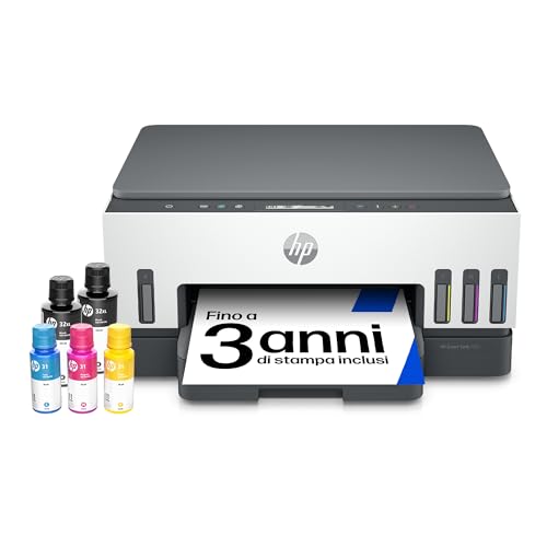 Smart Tank Plus 7005 AiO, Stampante Serbatoio Ricaricabile Multifunzione a Colori, Fino a 12.000 Pagine nero e 8000 colore, Wi-Fi, Fronte e Retro Automatica, Bianca