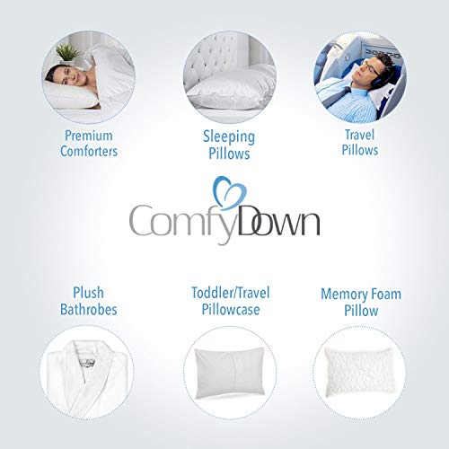 ComfyDown 95% Feather 5% Down, 22 X 22 Square Decorative Pillow Insert, Sham Stuffer - Made in USA